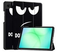 GIOPUEY Funda Compatible con Samsung Galaxy Tab A11, Piel Carcasas, Plegable Funda con Soporte, Protección 360° - Don`T Touch ME