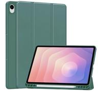 GIOPUEY Funda Compatible con Samsung Galaxy Tab S11, Cubierta Trasera de Silicona Suave Case [Textura Similar a la Piel] - Green