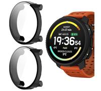 GIOPUEY Funda Compatible con SUUNTO Vertical 2, [2 Pack] Protector de Pantalla + Bastidor rígido, Protección Total del Paquete - Black+Black