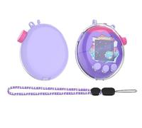 GIOPUEY Funda Compatible con Tamagotchi Paradise, Alta Transparencia Carcasa, Material de PC Duro Case, Sin Amarillamiento, Sin Decoloración - Transparent Purple