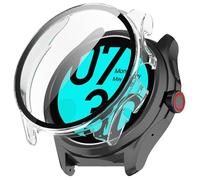 GIOPUEY Funda Compatible con Ticwatch Pro 5 Enduro, Protector de Pantalla + Bastidor rígido, Protección Total del Paquete - Clear