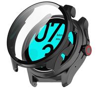 GIOPUEY Funda Compatible con Ticwatch Pro 5 Enduro, Protector de Pantalla + Bastidor rígido, Protección Total del Paquete - Black