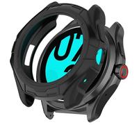 GIOPUEY Funda Compatible con Ticwatch Pro 5 Enduro, Silicona TPU de Primera Calidad Suave y Ligero Protector Case Cover Carcasa - Black