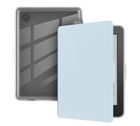 GIOPUEY Funda Compatible con Tolino Shine Color/Shine 4/5, Flip Piel Carcasas, Carcasa Trasera Transparente de PC TPU - Blue