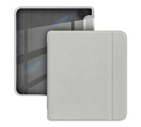 GIOPUEY Funda Compatible con Tolino Vision Color/Vision 6, Flip Piel Carcasas, Carcasa Trasera Transparente de PC TPU - Grey