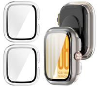 GIOPUEY Funda Compatible con Vivo Watch GT 2, [2 Pack] Protector de Pantalla + Bastidor rígido, Protección Total del Paquete - Transparent+Transparent