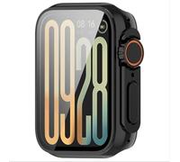 GIOPUEY Funda Compatible con Xiaomi Band 9 Pro, Protector de Pantalla + Bastidor rígido, Protección Total del Paquete - Black