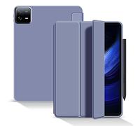 GIOPUEY Funda Compatible con Xiaomi Pad 6, Cubierta Trasera de Silicona Suave [Textura Similar a la Piel] - Morado