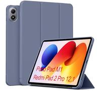 GIOPUEY Funda Compatible con Xiaomi Poco Pad M1 12.1 2025, Cubierta Trasera de Silicona Suave Case [Textura Similar a la Piel] - Purple