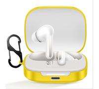 GIOPUEY Funda Compatible con Xiaomi Redmi Buds 6, Ultradelgado Silicona Case Cover, Anti-caída, Portátil - Amarillo
