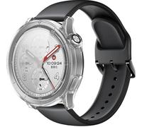 GIOPUEY Funda Compatible con Xiaomi Watch S5 46mm, [2 PACK] Protector de Pantalla + Bastidor rígido, Protección total del paquete - Transparent+Transparent