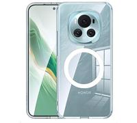 GIOPUEY Funda Magnética para Honor Magic 6 Pro, Compatible con MagSafe, Carcasa Dura de Transparente PC + TPU Suave Case Cover - Clear