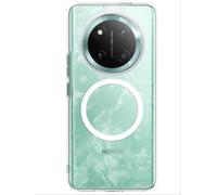 GIOPUEY Funda Magnética para Honor Magic 7 Lite, Compatible con MagSafe, Carcasa Dura de Transparente PC + TPU Suave Case Cover - Clear