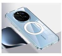GIOPUEY Funda Magnética para Honor Magic 7 Pro, Compatible con MagSafe, Carcasa Dura de Transparente PC + TPU Suave Case Cover - Clear