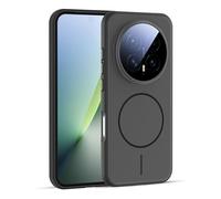 GIOPUEY Funda Magnética para Honor Magic 8 Pro, Compatible con MagSafe, Carcasa Dura de Mate PC + TPU Suave Case Cover - Black