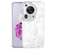 GIOPUEY Funda Magnética para Huawei Pura 70 Ultra, Compatible con MagSafe, Carcasa Dura de Transparente PC + TPU Suave Case Cover - Clear