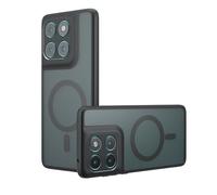 GIOPUEY Funda Magnética para Motorola Edge 60 Stylus, Compatible con MagSafe, Carcasa Dura de Mate PC + TPU Suave Case Cover - Black