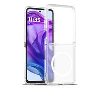 GIOPUEY Funda Magnética para Motorola RAZR 50/RAZR 60, Compatible con MagSafe, Carcasa Dura de Mate PC + TPU Suave Case Cover - White