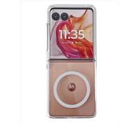 GIOPUEY Funda Magnética para Motorola RAZR 50 Ultra, Compatible con MagSafe, Carcasa Dura de Transparente PC Case Cover - Clear