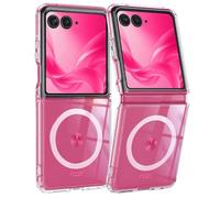 GIOPUEY Funda Magnética para Motorola RAZR 60, Compatible con MagSafe, Carcasa Dura de Transparente PC Case Cover - Clear