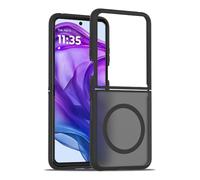 GIOPUEY Funda Magnética para Motorola RAZR 60 Ultra, Compatible con MagSafe, Carcasa Dura de Mate PC + TPU Suave Case Cover - Black