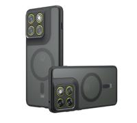 GIOPUEY Funda Magnética para Motorola Signature, Compatible con MagSafe, Carcasa Dura de Mate PC + TPU Suave Case Cover - Black