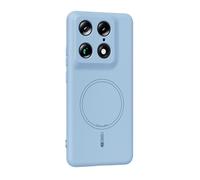 GIOPUEY Funda Magnética para Motorola Signature, Compatible con MagSafe, Material de Silicona Case, Anti Huella Digital Cover [Antideslizante] - Blue