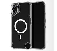 GIOPUEY Funda Magnética para Nothing CMF Phone 2 Pro, Compatible con MagSafe, Carcasa Dura de Transparente PC + TPU Suave Case Cover - Clear