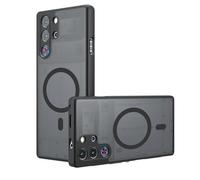 GIOPUEY Funda Magnética para Nubia RedMagic 10 Pro/10S Pro, Compatible con MagSafe, Carcasa Dura de Mate PC + TPU Suave Case Cover - Black
