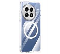 GIOPUEY Funda Magnética para OnePlus 13, Compatible con MagSafe, Carcasa Dura de Transparente PC + TPU Suave Case Cover - Clear