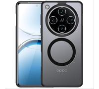 GIOPUEY Funda Magnética para OPPO Find X8 Pro, Compatible con MagSafe, Carcasa Dura de Mate PC + TPU Suave Case Cover - Black