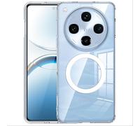 GIOPUEY Funda Magnética para OPPO Find X8 Pro, Compatible con MagSafe, Carcasa Dura de Transparente PC + TPU Suave Case Cover - Clear