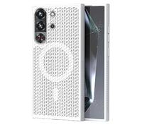 GIOPUEY Funda Magnética para RedMagic 10 Pro/10S Pro, Compatible con MagSafe, Carcasa Dura de Mate PC + TPU Suave Case Cover - White