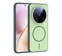 GIOPUEY Funda Magnética para Vivo X300 Pro, Compatible con MagSafe, Carcasa Dura de Mate PC + TPU Suave Case Cover - Green