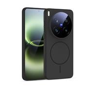 GIOPUEY Funda Magnética para Vivo X300 Ultra, Compatible con MagSafe, Carcasa Dura de Mate PC + TPU Suave Case Cover - Black