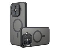 GIOPUEY Funda Magnética para Xiaomi 15T Pro, Compatible con MagSafe, Carcasa Dura de Mate PC + TPU Suave Case Cover - Black