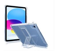 GIOPUEY Funda para iPad Air 3/iPad Pro 10.5, Carcasa Trasera de TPU Suave Case con Soporte, Cubierta Delgada, Protección con Airbag - Transparente
