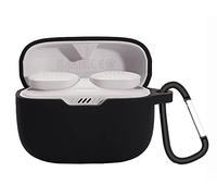 GIOPUEY Funda para JBL Tune 230NC TWS, Ultradelgado Silicona Case Cover, Anti-caída, JBL Tune 230NC TWS Funda - Negro