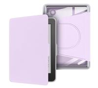 GIOPUEY Funda para Kobo Clara Colour/Clara BW/Clara 2E, Case Giratoria de 360 Grados Diseño Magnético Desmontable, Cubierta Protectora Ajustable, Parte Trasera Transparente - Purple