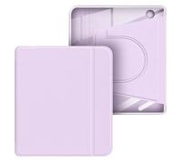 GIOPUEY Funda para Kobo Libra Colour/Kobo Libra 2, Case Giratoria de 360 Grados Diseño Magnético Desmontable, Cubierta Protectora Ajustable, Parte Trasera Transparente - Purple
