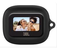 GIOPUEY - Fundas compatibles con JBL Live Flex 3/Buds 3/Beam 3, carcasa de silicona, peso ligero, a prueba de golpes, portátil, color negro