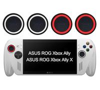 GIOPUEY Joystick Thumb Stick Grips Cap Compatible con ASUS ROG Xbox Ally/Ally X 2025, 4 Pack Silicone Thumb Grip Caps Joystick Caps Protective Case Funda Protectora, Soft Anti-Slip - Red+White