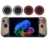 GIOPUEY Joystick Thumb Stick Grips Cap Compatible con MSI Claw 8 AI+/MSI Claw, 4 Pack Silicone Thumb Grip Caps Joystick Caps Protective Case Funda Protectora, Soft Anti-Slip - Red+Black