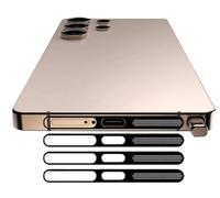 GIOPUEY Mesh Anti Dust Metal Sticker for Samsung Galaxy S26 Ultra, 3 Pack Integrated Protective Speaker and Charging Port - Black