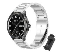 GIOPUEY Metallo Correas para Honor Choice Watch 2 Epic, Acero Inoxidable | Correa Acero de Eslabones, Hebilla Plegable, Acero Sólido, Ajustable, Negocios Ocio, Pulsera Metálica