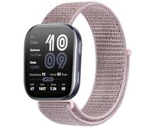GIOPUEY Nylon Correas Compatible con Amazfit Bip 6, 22mm Transpirable Sport Correa Loop Deportiva de Nylon Trenzado, Mujer Hombres - Pink