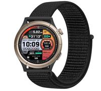 GIOPUEY Nylon Correas Compatible con Amazfit Cheetah Pro, 22mm Transpirable Sport Correa Loop Deportiva de Nylon Trenzado, Mujer Hombres - Black