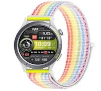 GIOPUEY Nylon Correas Compatible con Amazfit Cheetah Round, 22mm Transpirable Sport Correa Loop Deportiva de Nylon Trenzado, Mujer Hombres - Colorful