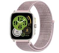 GIOPUEY Nylon Correas Compatible con Amazfit Cheetah Square, 20mm Transpirable Sport Correa Loop Deportiva de Nylon Trenzado, Mujer Hombres - Pink