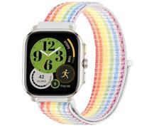 GIOPUEY Nylon Correas Compatible con Amazfit Cheetah Square, 20mm Transpirable Sport Correa Loop Deportiva de Nylon Trenzado, Mujer Hombres - Colorful